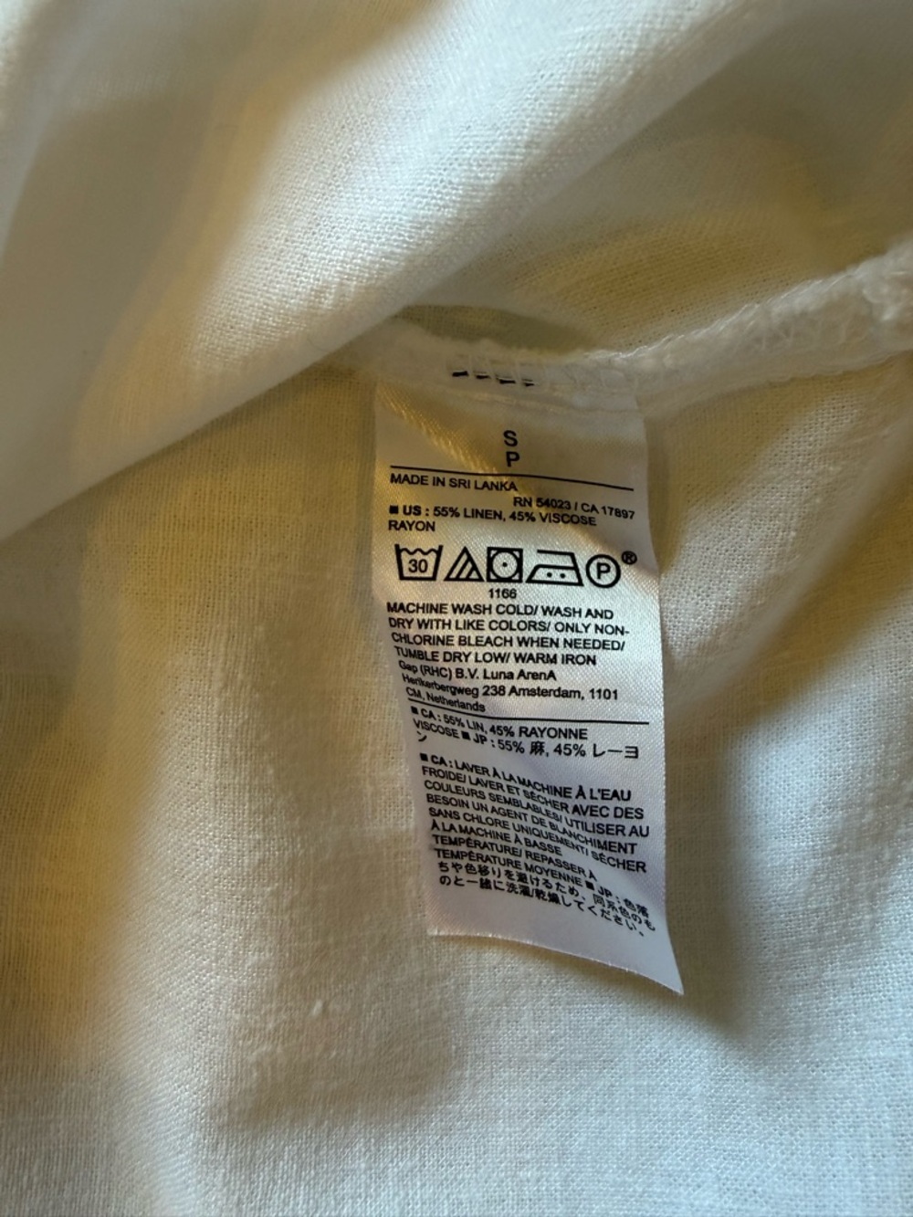 BANANA REPUBLIC WHITE LINEN BLEND RELAXED BUTTON DOWN SHIRT SMALL - Picture 6 of 7